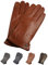 AKAROA ESTD 2019 Lederhandschuhe Herren TIM, Touchscreen Funktion, italienisches Leder, recyceltes Strickfutter aus 50% Kaschmir und 50% Wolle, 5 Größen S - XXL, cognac, M-9
