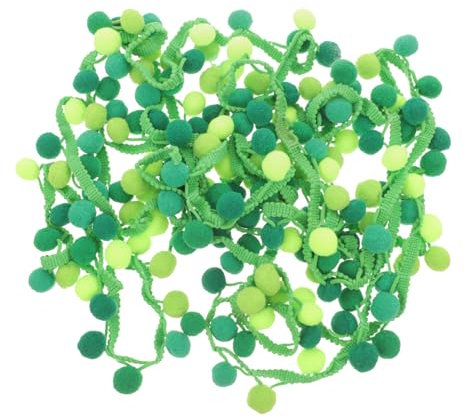 pom pom Trim Ball Fringe Band DIY nähzubehör für Kleid schal Hut Vorhang Dekoration 4 5 (grün)