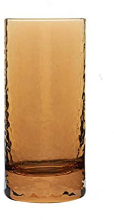 Vaso de cerveza sin plomo, cristal ámbar marrón, vaso de whisky, vidrio vintage en relieve, romántico para bebidas de agua