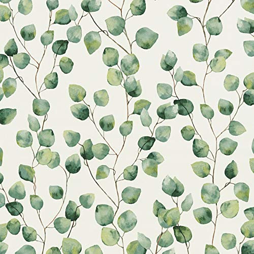 BRICOFLOR Blumen Tapete | Blätter Tapete in Weiß und Grün | Ranken Tapete mit Wasserfarben Design | Florale Vliestapete in Aquarell Optik für Schlafzimmer und Esszimmer