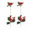 Wakauto Rote Beeren Zweige mit den künstlichen Christrosen und Wachholder Zum Dekorieren Weihnachtlichem Strauß binden, Künstliche Beeren Fake Mini Holly Berries Simulation Dekorative Früchte