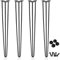 Einfeben 4X Haarnadel Hairpin Legs 61 cm 3 Stangen Tischbein Tischgestell Haarnadelbeine Möbelfüße Tischkufen Haarnadelbeine schwarz, für Schreibtisch,Esstisch