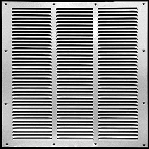 bimiti Rejilla de ventilación de aleación de aluminio, 600 x 600 mm, galvanizada, protección contra insectos, rejilla de ventilación de aire para pared lateral y techo