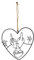 levandeo Metall Herz 15x15cm Hänger Vogel Home Schwarz Gartendeko Türschild Wandbild Deko Gartenschild Geschenkidee