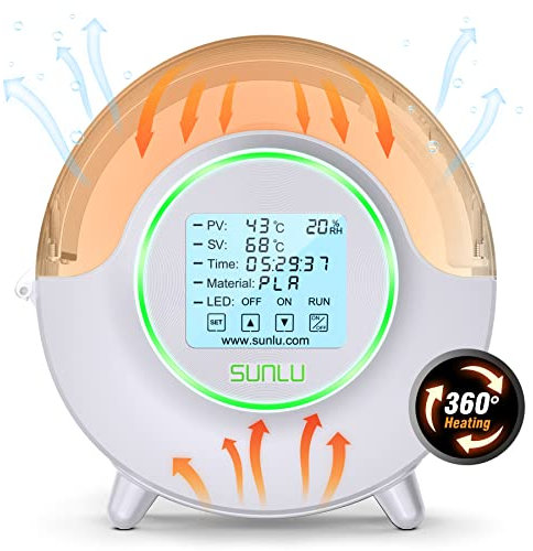 SUNLU Official Filament Dryer S2 with Fan, 360° All-Round Heating 3D Printer Filament Dryer, 70℃ Max Temperature Efficient Drying, PLA PETG TPU ABS PA PC 3D Filament Dryer Box SUNLU S2, (White)