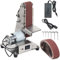 Ponceuse à bande ponceuse électrique 800 W,6 Contrôle de vitesse variable,Réglable min ponceuse stationnaire excentrique ponceuse à Bande Avec 10 Bandes Abrasives Pour Bois Métal Avec Rapporteur