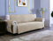sevi's Sofa überzug 4 Sitzer - Sofabezug Wasserdicht Kratzfest - Couch Überzug Reversibel Fleckenresistent - Sofa Cover für Katzen und Hunden - Beige