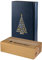 5x Versand-Set / 2er Flaschen Geschenkkarton Weihnachten Blau + zertifizierter Versandkarton