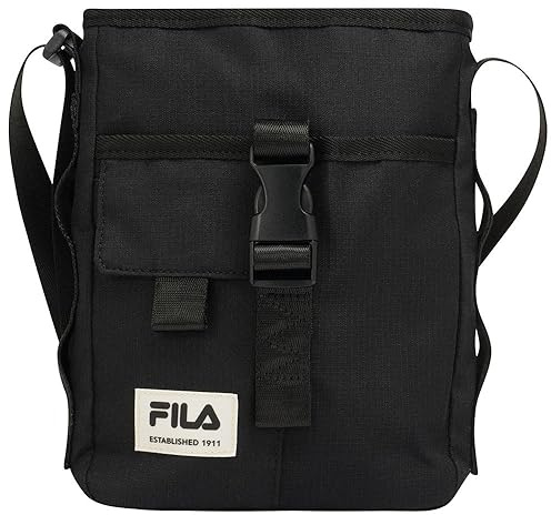 FILA Unisex TYRE Trekking Vertical x Cross-Body Bag, Black