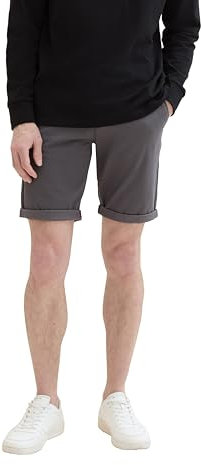 TOM TAILOR Herren Slim Chino Bermuda Shorts mit Stretch, 10899 - Tarmac Grey, 38