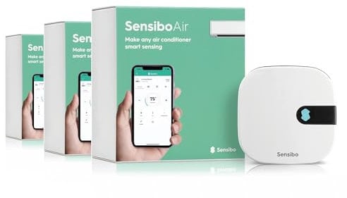 Sensibo Air - Paquete de 3 controladores inteligentes de aire acondicionado. Certificado Apple HomeKit. Instalación en 60 segundos. Mantiene la comodidad y las características de ahorro de energía.