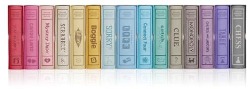 WS Game Company Collection of 15 Vintage Bookshelf Board Games Including Scrabble, Monopoly, Clue, Yahtzee, Chess, Boggle, Candy Land, Connect Four, & Sorry! - Classic Family Games for Kids & Adults