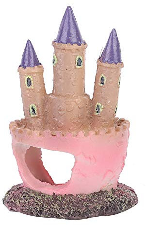 Yctze Aquarium Cartoon Schloss Dekoration - Harz Cartoon Schloss Form Ornamente Landschaft Dekoration für Aquarium Fisch Reptilien Tank