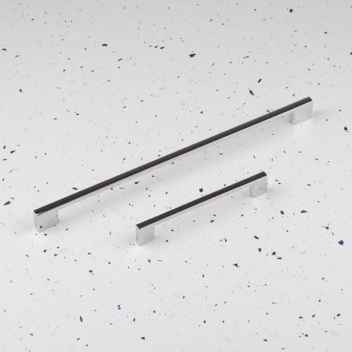 320mm Polished Chrome Slim Pull Handle for Kitchen Cabinet Cupboard Door Drawer Pull Wardrobe Bedroom Bathroom Furniture Replacement