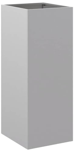 vidaXL Pflanzkübel Silbern 32x29x75 cm Verzinkter Stahl