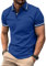 zitysport Poloshirt Herren Kurzarm Shirt Atmungsaktives Golf Polo Shirt Männer Sommer Shirts Sport Basic Slim Fit Tshirt mit Brusttasche Polohemd(Saphirblau-L)
