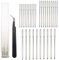 Aguja Coser, Dujelixa Aguja Lana para punto de cruz, bordado de cintas, suéteres, etc.(10 piezas*2,0*70 mm + 10 piezas*2,0*60 mm + 10 piezas*1,25*52 mm) Aguja Zurcir, Aguja Tapiz + pinzas para codos