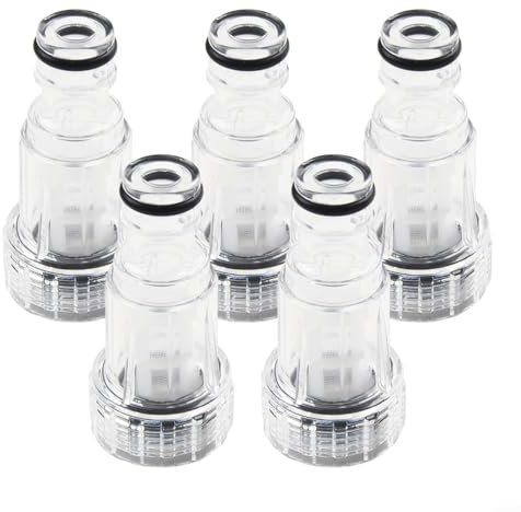 Filtri dell'acqua in plastica trasparente per prestazioni migliorate dell'idropulitrice, confezione da 5
