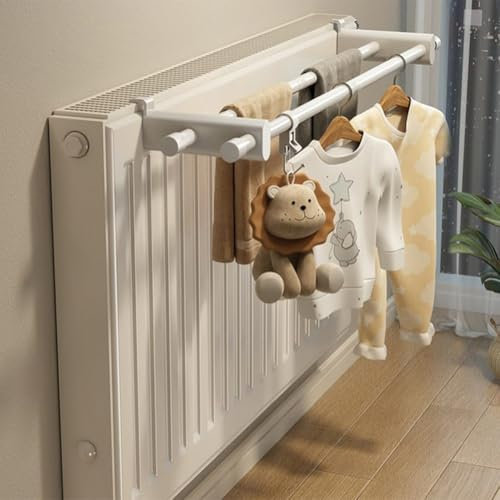 Porte-serviettes mural de 30 cm, barre de cuisine, porte-serviettes de bain à double tige, pour radiateur chauffant de 0,3 m à 2 m