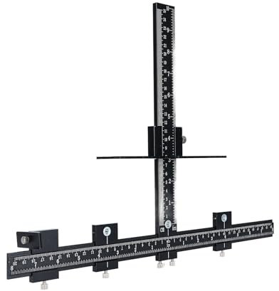 Ausla Kitchen Door Handle Jig, Aluminum Alloy Cabinet Hardware Jig Punch Locator Drill Guide Cabinet Hole Drilling Template for Handles Knobs Doors Drawer Pull Installation