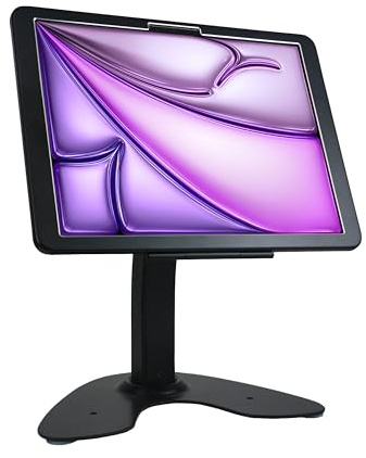 DDSHOW Desktop-Kiosk-Ständer mit Verriegelungsgehäuse für 33 cm (13 Zoll) iPad Air (M2) 2024, ohne 33 cm (13 Zoll) iPad Pro (M4) 2024, 360° drehbar, Schwarz