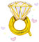 XXL Folienballon Diamantring 60 x 95 cm – Wiederverwendbare & nachhaltige Ring Deko für Hochzeit, Verlobung, Junggesellinnenabschied, Brautparty – Goldener Helium Ballon