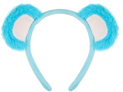 SkyPOOU Schöner Plüsch-Bär-Ohr-Stirnband für Damen und Mädchen, Geburtstag, Party, Versammlung, Kopfschmuck, Schulveranstaltungen, Zubehör, Bühnen-Haarreif, Blau