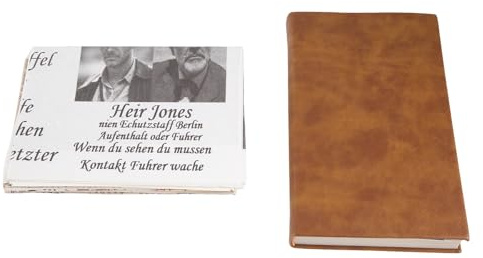 GNURBDILFO Grail Diary Indiana Journal, Indiana Grail Diary Journal, Indiana Holy Grail Diary Props, Vintage Leder Journal Langlebig Einfach zu Verwenden Ca. 17x10cm