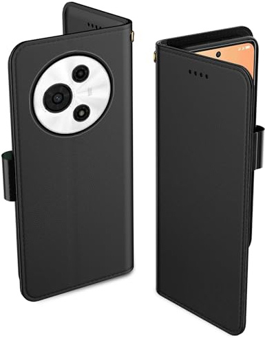 Aiziki For TCL 60 SE Phone Case, Leather Flip Case with 3 Card Slots & Kickstand, Anti-Drop, Magnetic Closure, Compatible with TCL 60 SE Case- Black