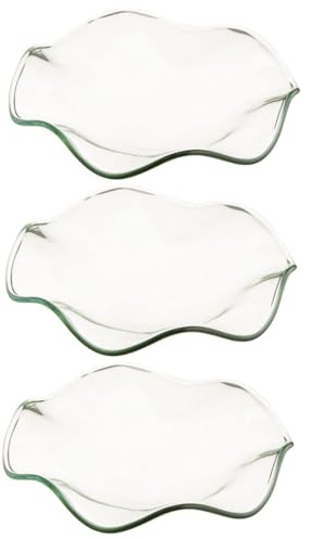 LOLIPPYY Ersatzglasschale 3 Stück aus Glas für Duftlampe, Wachs | Aromatherapieöl und Kerzen, Passend für Wärmer und Ersatzschale im Wohnraum, Transparent