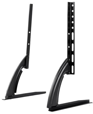 Supporto TV, For Al Plasma, LCD, LED, A Schermo Piatto E Curvo Da 14 A 42 Pollici, Gambe Universali, Base Regolabile In Altezza, Piano Del Tavolo