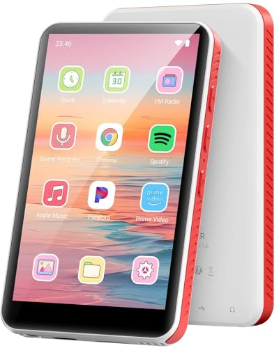 192GB MP3 Player mit Bluetooth und WiFi, tragbarer Spotify MP3-Player mit Android 13.0, RAM:4GB, Oilsky 4,0 Zoll HD MP4 Player Touchscreen und Lautsprecher