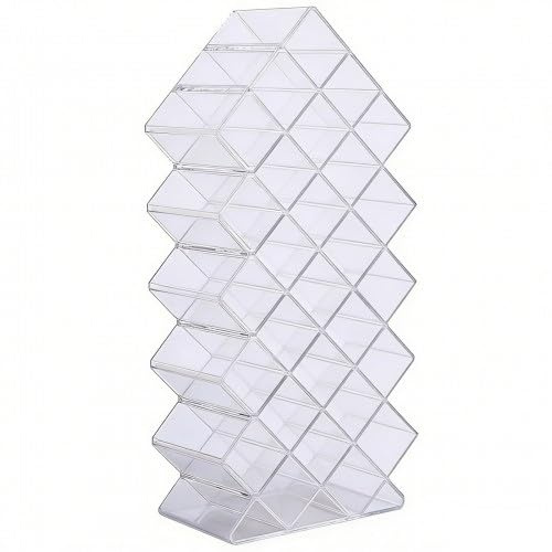 Husalsea Lippenstift Halter, 32/28 Plätze Halter für Lipgloss Pinsel Holder Aufbewahrungsbox Ständer Make Up Organizer Display (28)