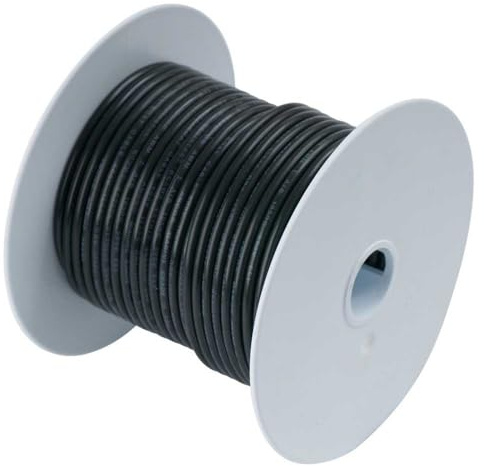 Ancor 113005 Tinned Copper Battery Cable, 4 AWG (19mm2), Black - 50ft
