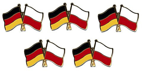 5er Pack Deutschland - Polen Freundschaftspin Yantec Pin Flagge