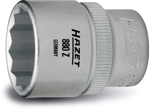 Hazet 880Z-9 Douille carré creux 10 mm/profil traction à 12 pans extérieurs Taille 9 longueur 24 mm
