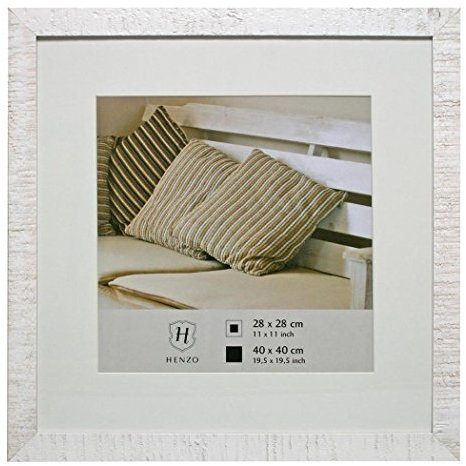 Henzo Driftwood 40x40 weiss Bilderrahmen, Holz, 40 x 40 x 1.5 cm