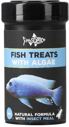 FishScience Fish Treats with Algae | Freshwater and Marine 50g (100ml) | Aquarium Glass Sticking Treat | Interactive Feeding | Long Lasting
