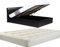 Direct Furniture Suppliers LUNA 4FT Small Double Faux Leather Ottoman Storage Bed Gas Lift Up (H: 88.5cm x W: 138cm x L: 203cm) and 17cm Thick Open Bonnell Spring Mattress (Black)
