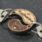 Porte-clés de l'amour en bois véritable personnalisable, Yin Yang