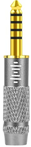 GEEKRIA Kopfhörer-Stecker-Adapter, Aluminiumlegierung, Konvertierungs-Audio-Stecker, vergoldeter Adapter (4.4mm Male to 3.5mm (1/8'') Balanced Female)