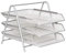 Zuvo Mesh Desk Organiser 3 Tier Letter Tray Organizer Office Desktop Document Paper File Storage Mesh Filling Collection for Home & Office Use (Silver), Sliver