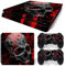Mcbazel Motivo serie decalcomanie Vinyl Skin Sticker per PS4 Slim (Red Skull)