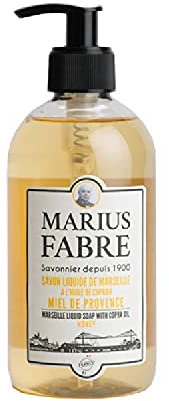 MARIUS FABRE – Flüssige Marseille-Seife mit Copraöl – Für Hände & Körper – 98 % natürlichen Ursprungs – Duftnote Honig aus der Provence – Pumpspender 400 ml