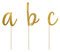 PartyDeco Tortenstecker - Buchstaben Alphabet - Gold, 53 Stück - Tortendekoration, Kuchendeko, Cake-Topper, Cupcake Topper für Geburtstag, Babyparty, Jubiläen