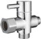 Tecmolog 3 Wege Ventil Messing Umschaltventil 3/8”- 12/17 T Stueck für Bidet Handbrause Chrom,DSF007D
