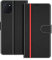 COODIO Schutzhülle aus Leder für Samsung Galaxy Note 10 Lite, Schutzhülle mit Standfunktion für Samsung Galaxy Note 10 Lite, Schwarz/Rot