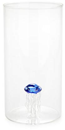 balvi Blumenvase Atlantis Blau Farbe Vase Medusa zylindrisches Glas innen Original dekorative Vase mi