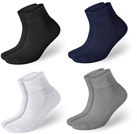 NAHLE ® 6 Paar Sneaker Socken Herren Damen Baumwolle Halbsocken Weiß Grau Schwarz Unisex Sportsocken (Grau, 43-46)