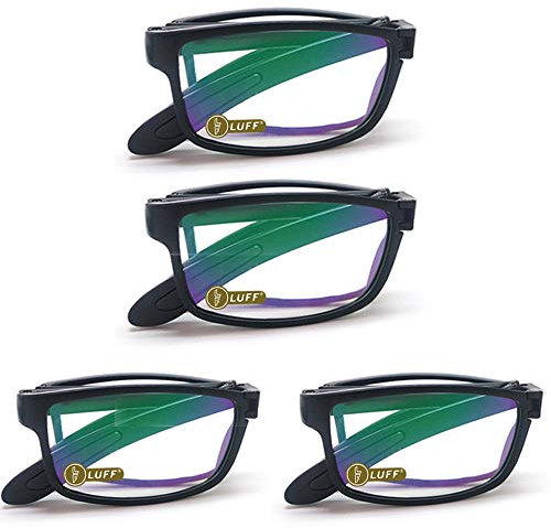 LUFF Faltbare Lesebrille für Männer Leser für Frauen Anti Blaulicht Gläser